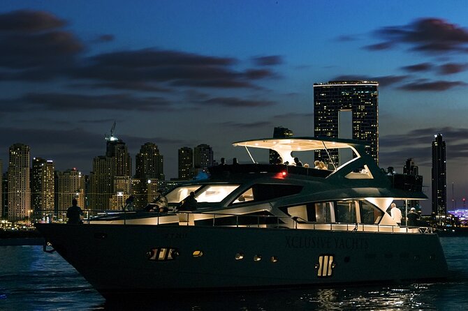 Dubai Harbour Luxury Yacht Tour with BBQ & Drinks - Palm Jumeirah From the Water: Glitzy Hotels, Boardwalk Views, and That Signature Shape