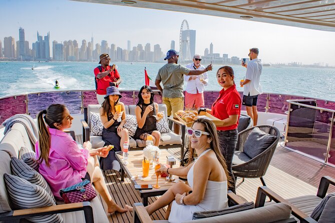 Dubai Harbour Super Yacht Experience with gourmet & Drinks - Dubai Harbour on a Three-Deck Super Yacht: The Real Appeal