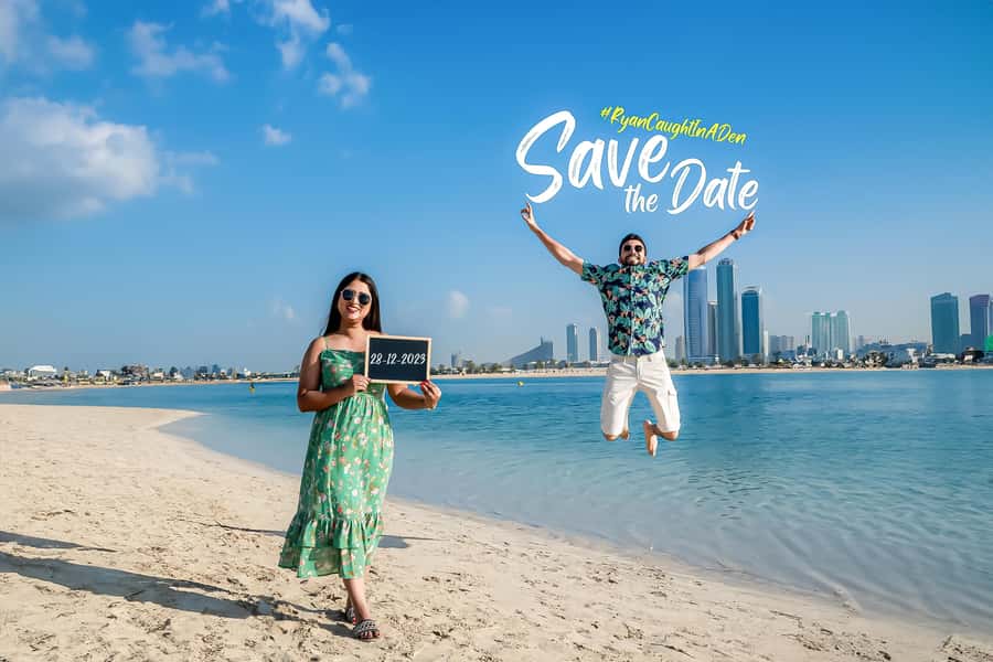 Dubai: JBR Beach Pre Wedding Photoshoot - JBR Beach, Bluewaters Island, and Dubai Eye: the photo trio that actually makes sense