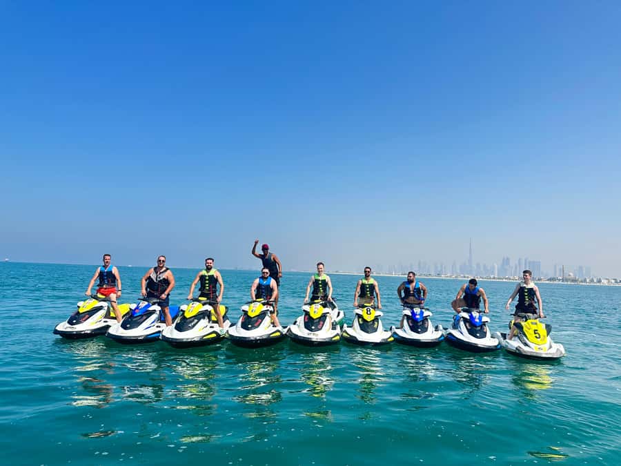 Dubai: Jet Ski Tour of Burj Al Arab & Atlantis the Palm - Safety briefing, instructions, and how guides pace the ride