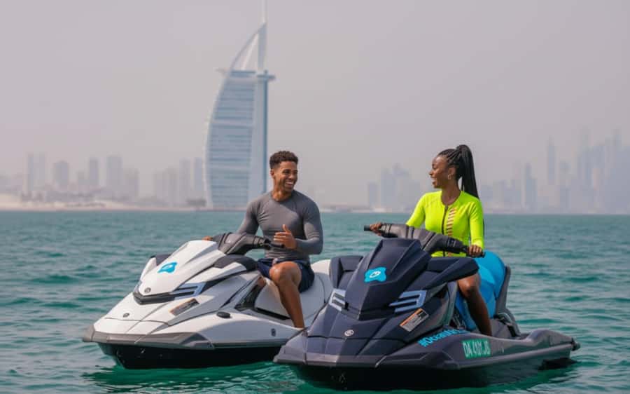 Dubai: Jetski, Burj Khalifa, Burj Al Arab, Juice, & Photos - Dubai skyline, but from jet ski speed