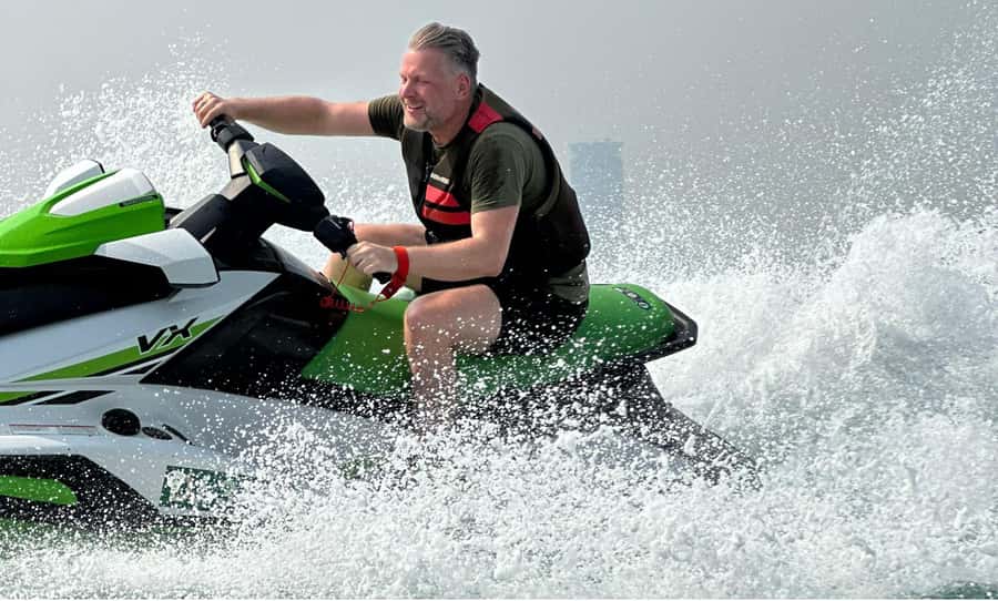 Dubai: Jetski Tour to Dubai Eye, JBR, Palm & Burj Al Arab - Atlantis From the Water: Calm Blue Water and Big Wow Energy