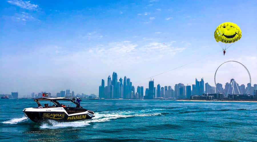 Dubai Jumeirah Parasailing adventure with breathtaking views - Where this parasailing adventure takes off (Dubai Harbour to open water)