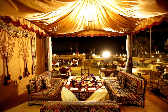 Dubai: Luxury Desert Fortress Dinner, Camel Ride & Live Shows - Live entertainment: belly dancing, Tanoura, and fire performers
