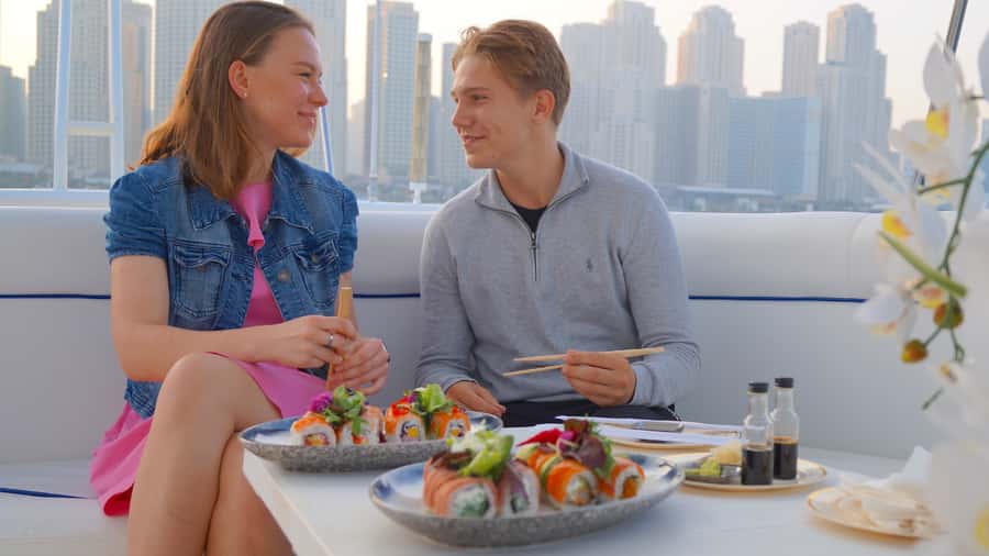 Dubai: Luxury Private 50 FT Yacht Cruise + Optional Sushi - Quick hits before you go