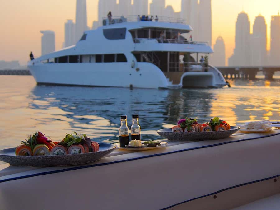Dubai: Luxury Private 50 FT Yacht Cruise + Optional Sushi - Price and value: private time with an optional chef dinner
