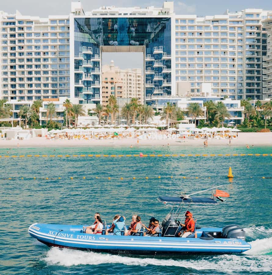 Dubai: Marina, Atlantis, Palm & Burj Al Arab Speedboat Tour - Burj Al Arab From the Water: The Iconic Shape Lands Different