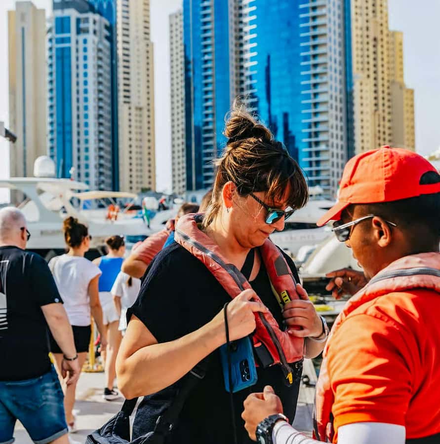 Dubai: Marina, Atlantis, Palm & Burj Al Arab Speedboat Tour - Dubai Harbour Project and the Private-Island Look