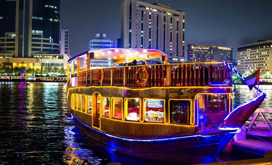 Dubai Marina Dinner Cruise – Live Show, AC & Open Bar - Sailing Past Ain Dubai and JBR, What You’ll Actually See