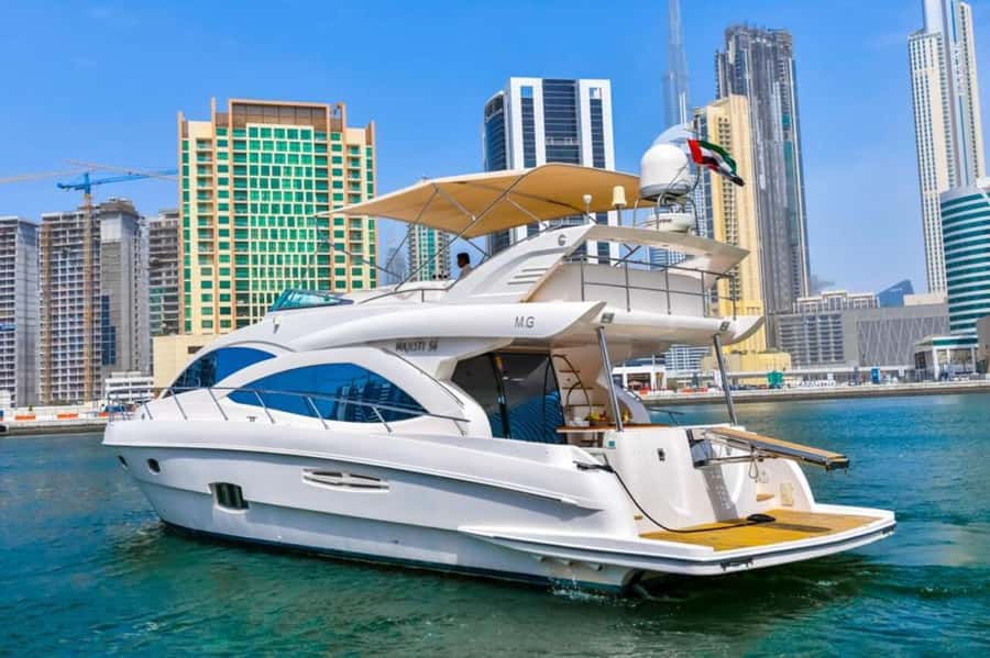 Dubai: Marina Private Luxury Yacht Tour - The route you’ll actually see, Lagoon, JBR, Kempinski, Atlantis, Anchor