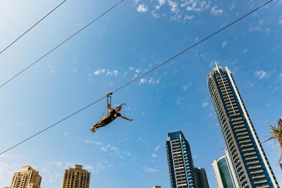 Dubai: Marina Ziplining with Photos, Video and Meal - Check-in, waiver, and safety gear that actually makes sense