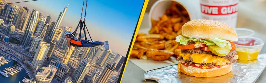 Dubai: Marina Ziplining with Photos, Video and Meal - Solo or tandem: parallel lines and riding with a friend