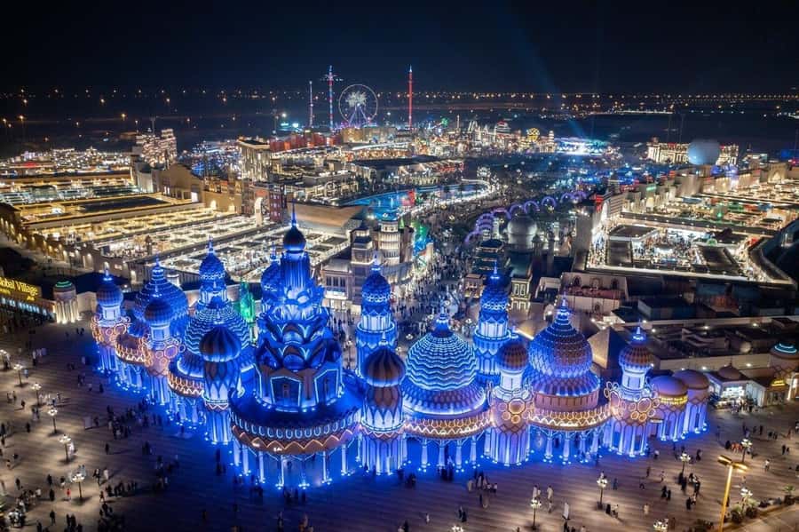 Dubai: Miracle Garden, Global Village, and Dubai Frame - Global Village After Dark: Food, Shops, Live Shows, and Lots of Walking