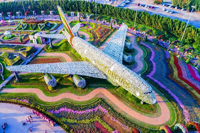 Dubai: Miracle Garden Ticket With Transfer - Inside Dubai Miracle Garden: 45 million flowers and the A380 wow factor