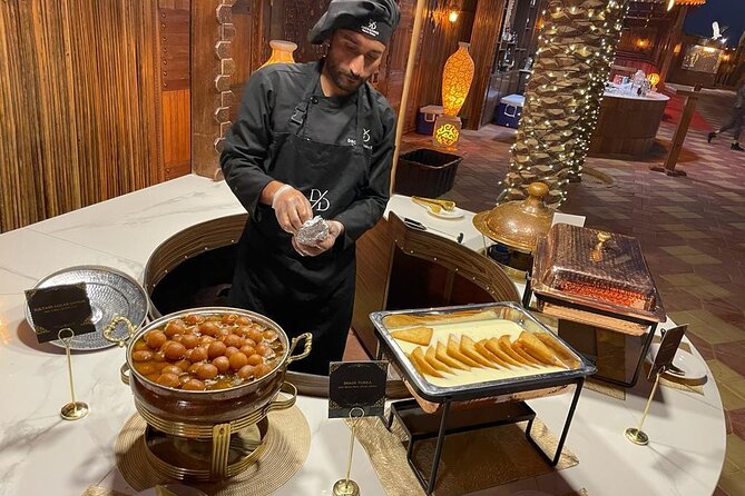 Dubai Premium Desert Safari – Live Buffet Dinner & Luxury Camp - Live Entertainment Included: Belly Dance, Tanoura, Ayyala, and Fire Work