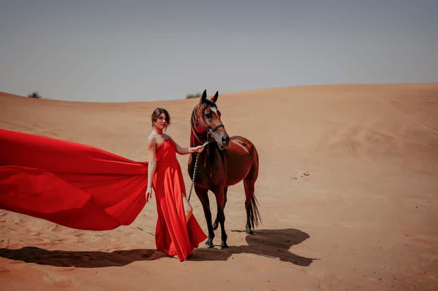 Dubai: Private Flying Dress Photography and Dune Drive Trip - A 4-Hour Desert-Drive Photo Day With Real Desert Energy
