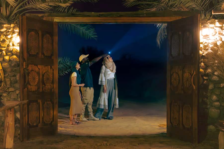 Dubai: Private Night Safari & Astronomy with 3-Course Dinner - Royal camp time: open-air dinner under stars, plus shisha