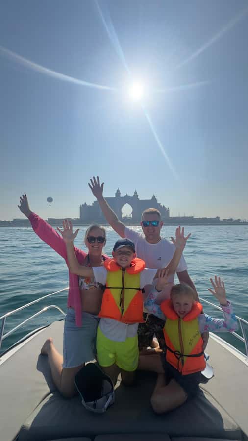 Dubai: Private Sea Escape Cruise - Swim, Tan & Sightsee - Dubai Marina and JBR from the water: the skyline without the traffic headache
