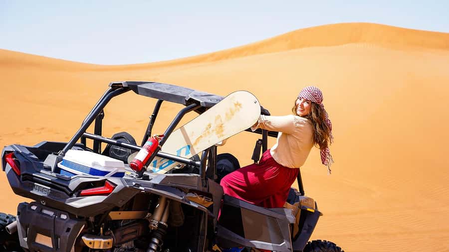 Dubai: Quad Bike, Dune Buggy, and Sandboarding Experience - Price and value for about $36 per person