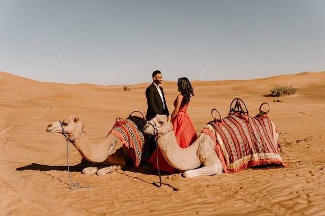 Dubai: Red Dunes Desert Safari, Camel ride, Sandboard, Quad Bike - The VIP Bedouin-style camp: Qawha, henna, shisha, and shows