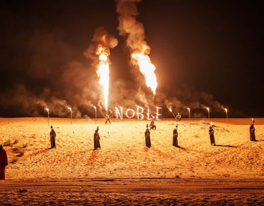 Dubai’s Best Desert Safari: Live Show & Gourmet BBQ Dinner - Noble Camp Starts With an Arabic Souq, Not a Factory Door