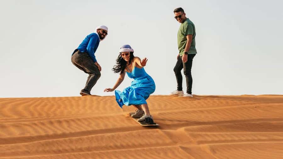 Dubai: Sandboarding, Camel Ride and Red Dune Bashing - Timing, group setup, and how to make it comfortable