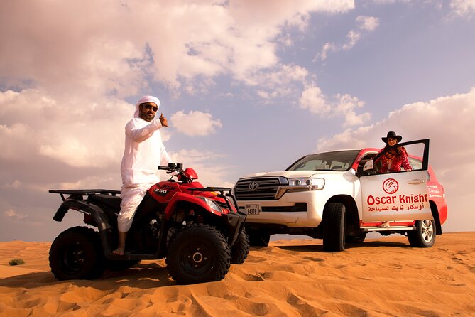 Dubai Self-drive Quad Bike, Sand Boarding, Camels & Refreshments - Quick hits