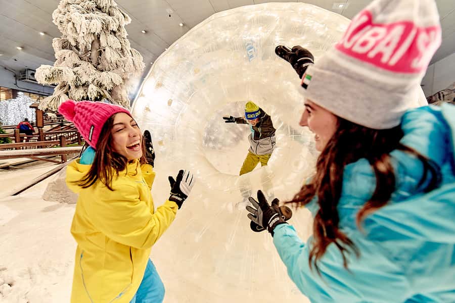Dubai: Ski Dubai Snow Park Classic Pass - Giant Zorb Ball, the big-slope bubble moment
