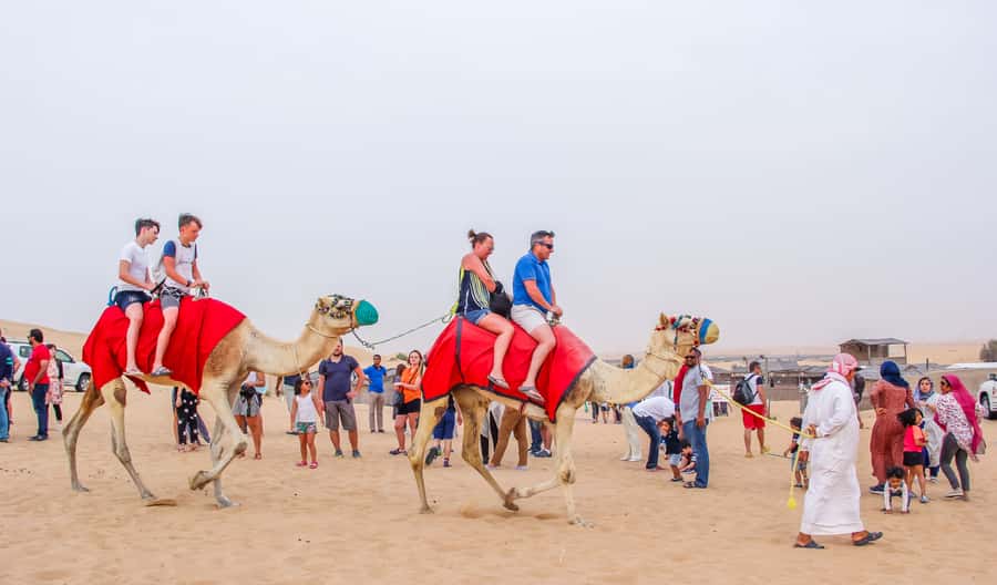 Dubai Sunrise Desert Camel Trek with Breakfast - Lahbab Desert camel trek, slow enough to feel the place