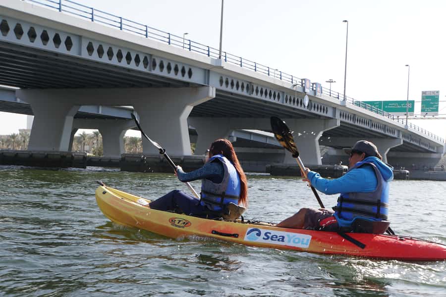 Dubai: Sunset/Night Dubai Creek Kayak Tour - Old town first, then the skyline stretch along the creek