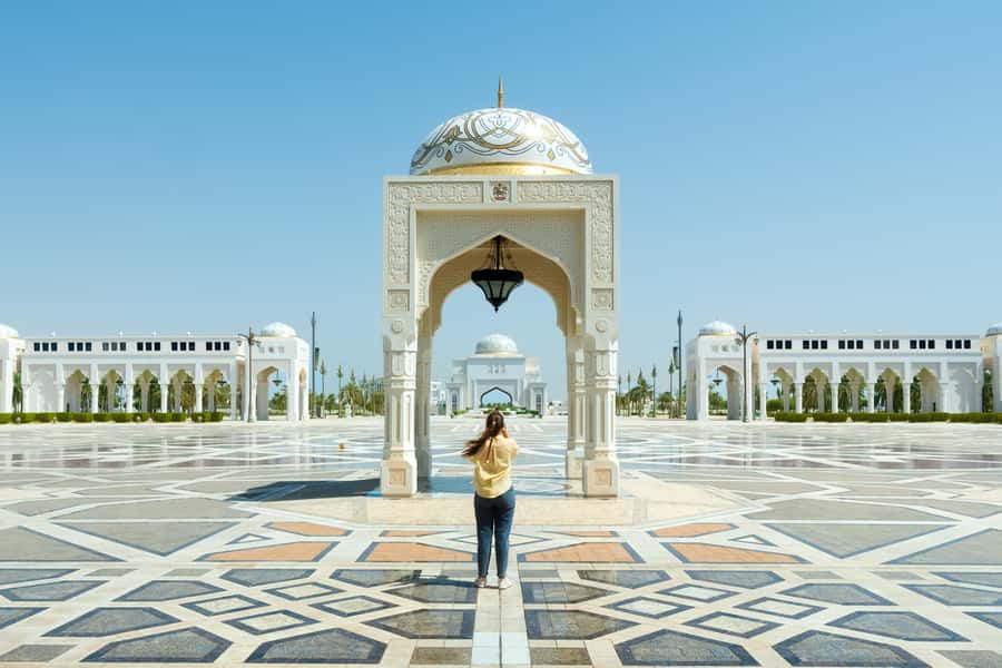Dubai to Abu Dhabi Private Tour: Grand Mosque & Royal Palace - Qasr Al Watan Presidential Palace: gardens, grand halls, and a clear theme