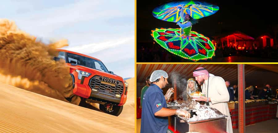 Dubai: Tour with BBQ Dinner, Camel Ride, & Traditional Show - Camel Ride, Henna Hands, and Falcon Photo Moments