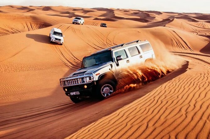 Dune Safari with 4X4 Car and BBQ Dinner - Dubai Desert Safari Starts With Pickup and Tire-Tuning