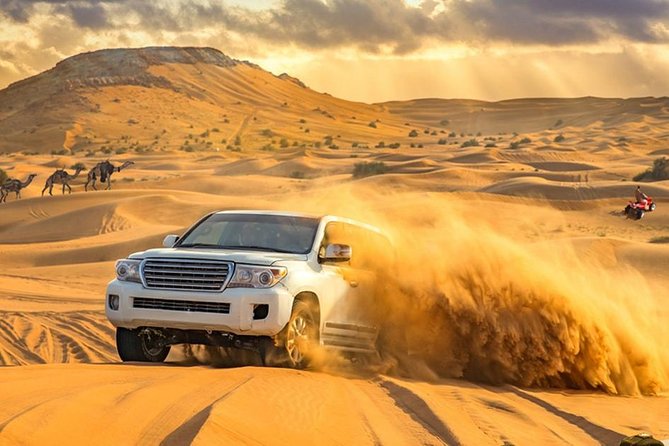 Evening Desert Adventure: Quad Biking, Sandboarding & Camel Ride - Quad biking in the desert, 25 minutes of real control practice