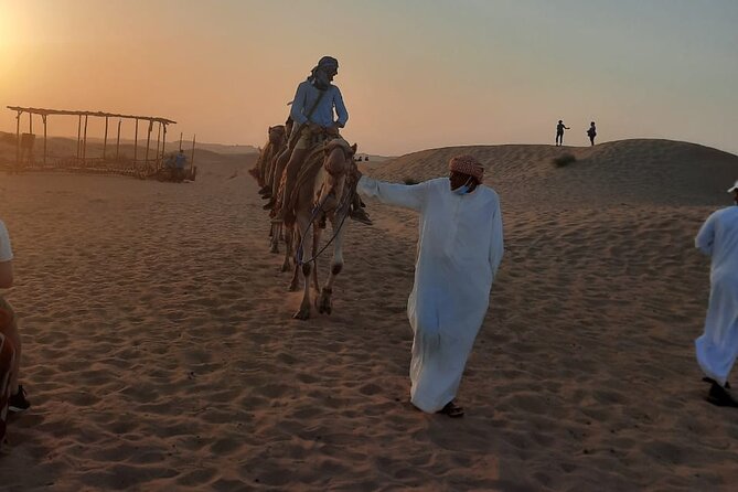Evening Desert Safari in Dubai with Dune Bashing , Camel Ride and BBQ Dinner - Dinner by Torchlight: BBQ or Shawarma, Vegetarian Options, and Dessert