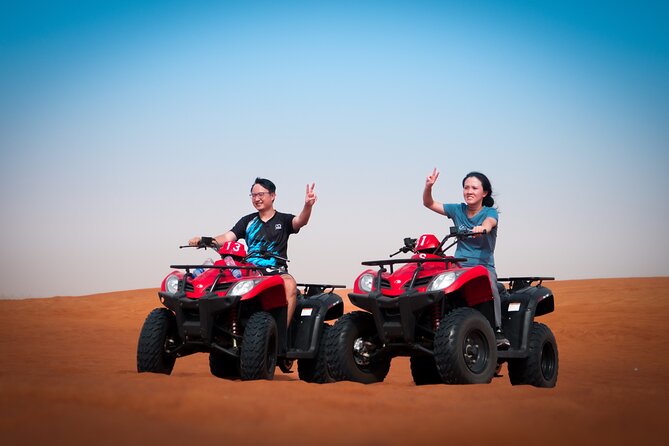 Evening Quad Bike, Desert Safari in Dubai , BBQ Dinner and Shows - Entering the Dubai desert at a human pace