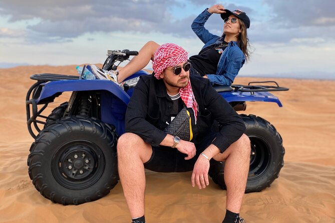Evening Quad Bike, Desert Safari in Dubai , BBQ Dinner and Shows - Sand boarding and the desert photo moment