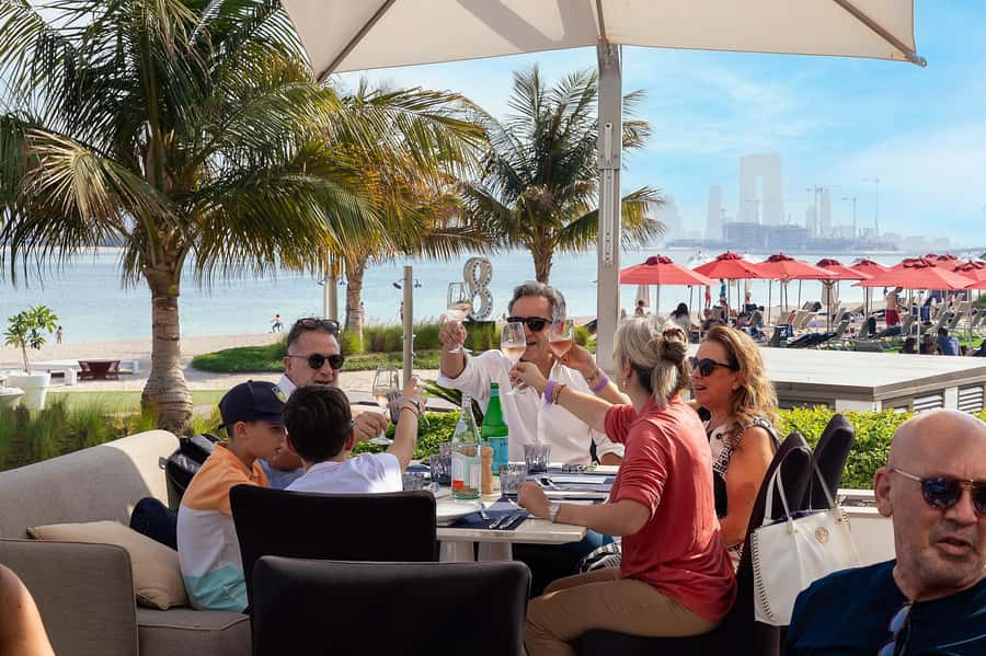 Fluid & Flavour: ENVY Lunch, Wine & Fluid Pool Club Pass - The Fluid Beach Club payoff: Palm views and a long pool window