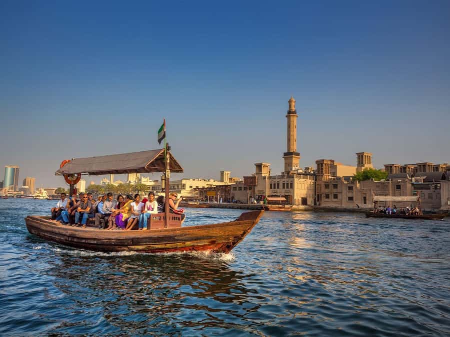 From Abu Dhabi: Dubai City Tour with Frame & Abra Boat Ride - Blue Mosque elegance, plus a Burj Al Arab photo moment