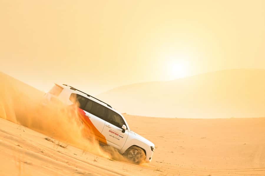 From Abu Dhabi: Dune Bashing Desert Safari - Dune bashing in a 4WD Land Cruiser, how the ride actually feels