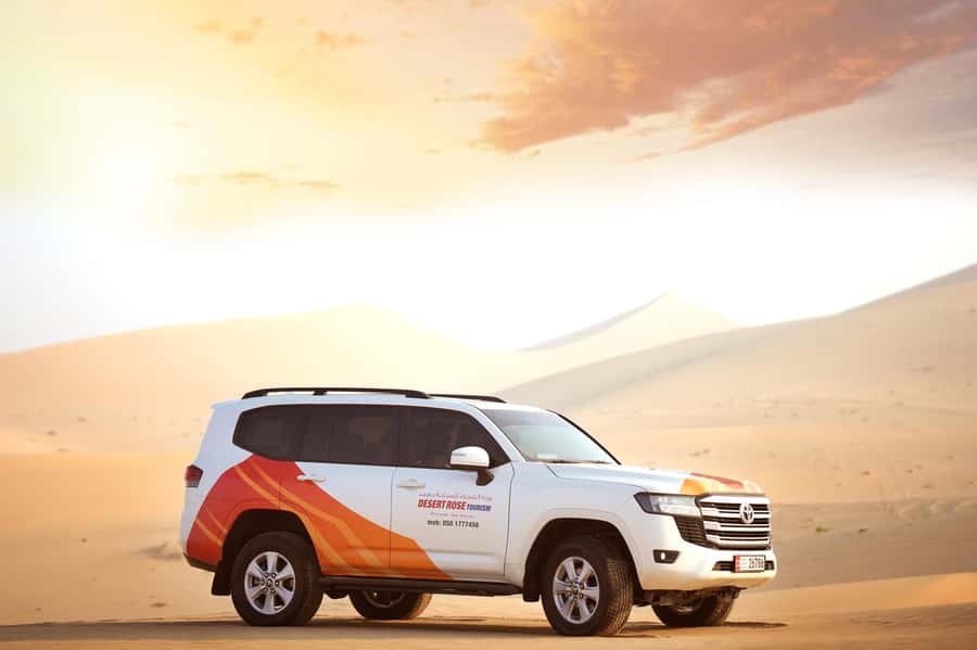 From Abu Dhabi: Dune Bashing Desert Safari - Evening sunset from the dunes, the moment to plan around