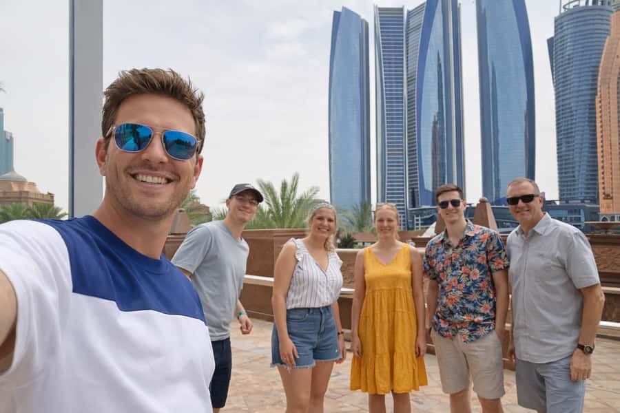 From Dubai: Abu Dhabi Small-Group Day-Tour with Lunch - Etihad Towers: quick photos, big skyline energy