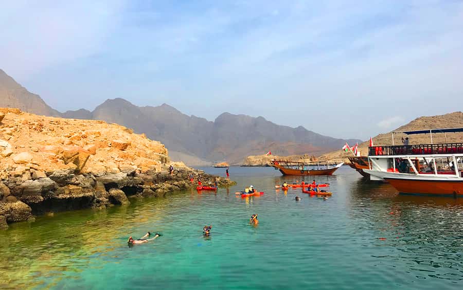 From Dubai: Musandam Khasab Tour with Boat Trip and Safari - Khor Sham on a Traditional Dhow, Telegraph Island Snorkeling