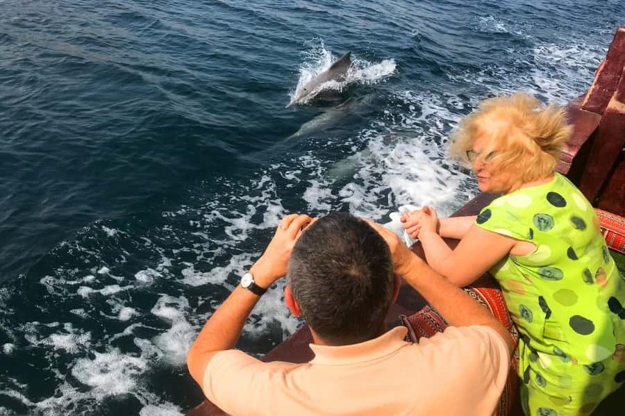 From Dubai/Sharjah/RAK: Dibba Musandam Trip & Dhow Cruise - Musandam anchor time: snorkeling, swimming, and kayaking that actually gets minutes