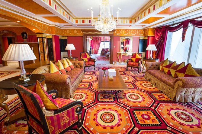 Guided Tour to Burj Al Arab with Optional Snack and Drinks - The Experience Suite with digital interactives and original designs