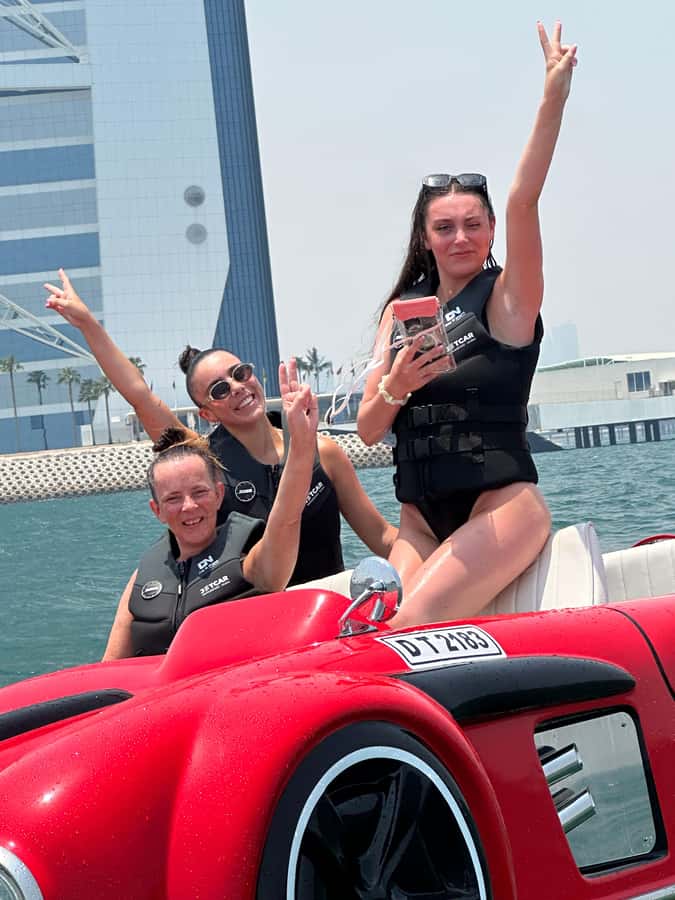 Jet Car: Squad Goals, 4 Seats. 1 Epic Ride Dubai - Day vs night water ride: how it changes the mood