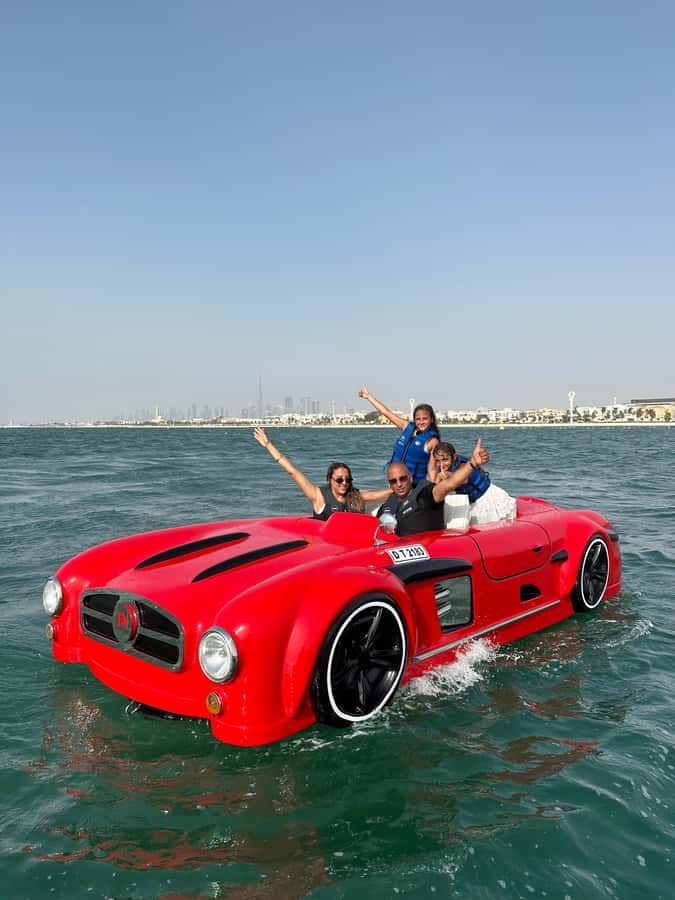 Jet Car: Squad Goals, 4 Seats. 1 Epic Ride Dubai - What the ride actually feels like: speed, acceleration, and water proximity