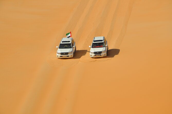 Liwa Full Day Desert Safari from Abu Dhabi - Camel farm visit with black and white camels, plus desert photo moments