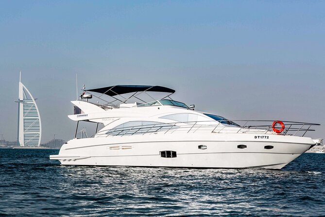 Luxury Yacht Dubai - Book 56 ft Yacht Cruise up to 24 people - Where You Start: D-Marin Dubai Harbour and the Marina Skyline Moment