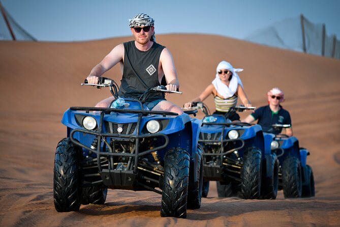 Morning Desert Safari, Quad Bike, Sandboard and Camel Ride - The SUV pickup and the ride into the red dunes